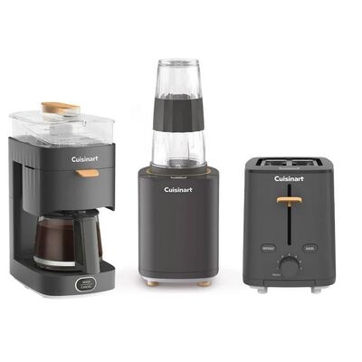 Combo de Electrodom&eacute;sticos Cuisinart Cafetera + Tostador + Licuadora Personal SOHO-3BKES