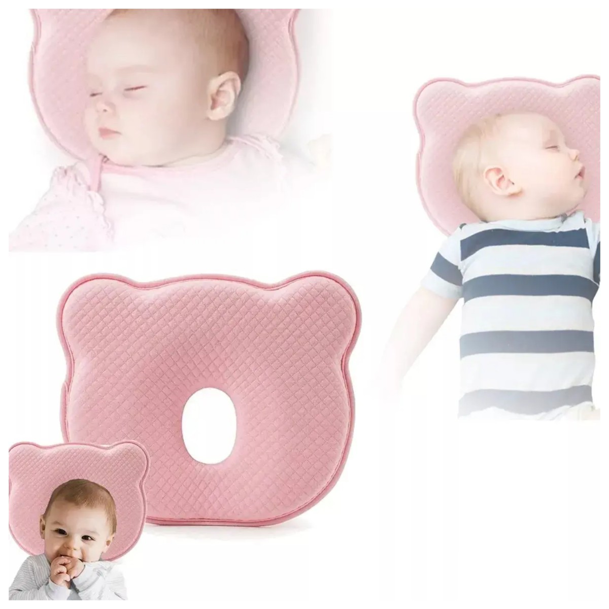 Almohada Para Beb&eacute; Memory Foam Rosa image number null