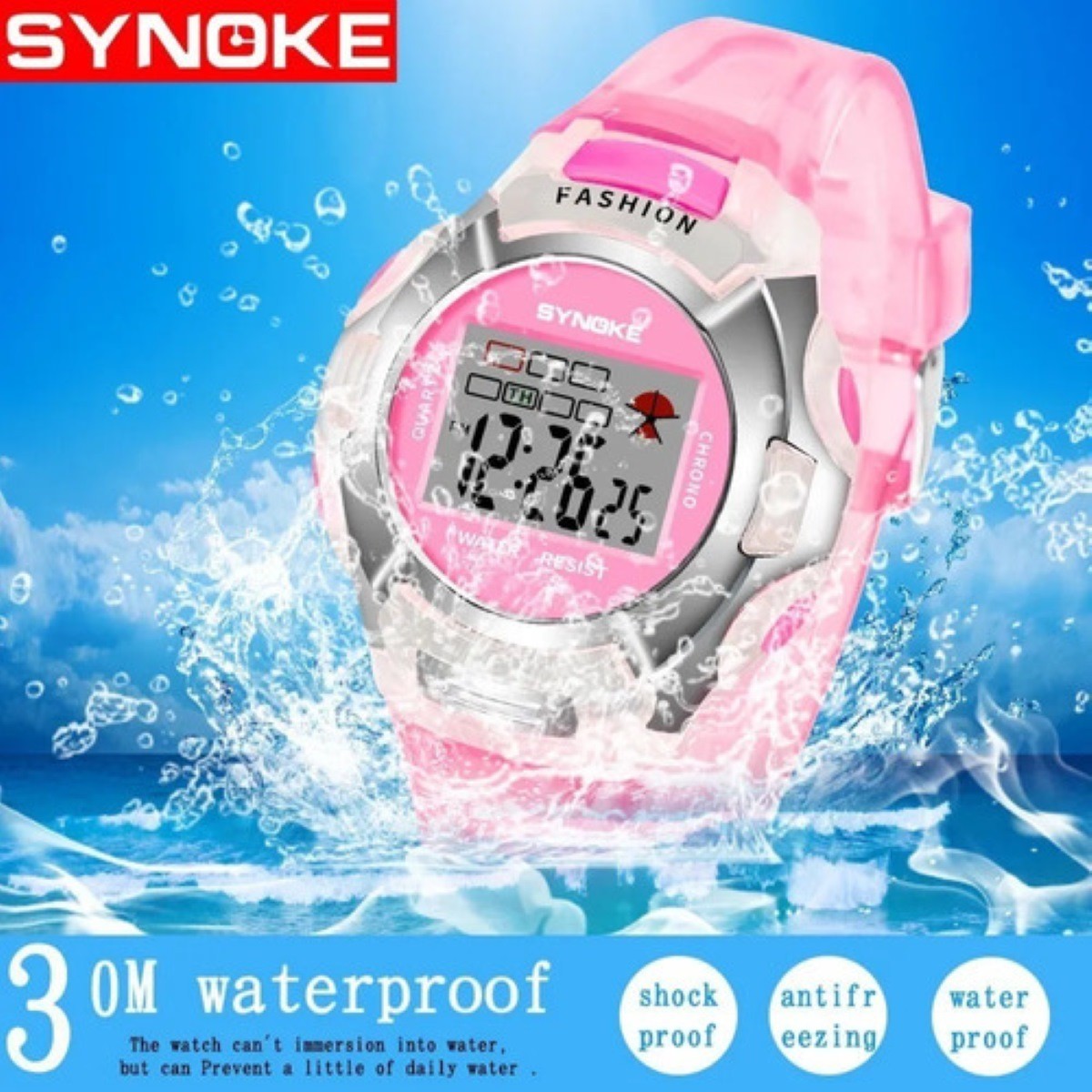 Reloj Infantil Ni&ntilde;o Led Ni&ntilde;a Cronometro Contra Agua Shock image number null