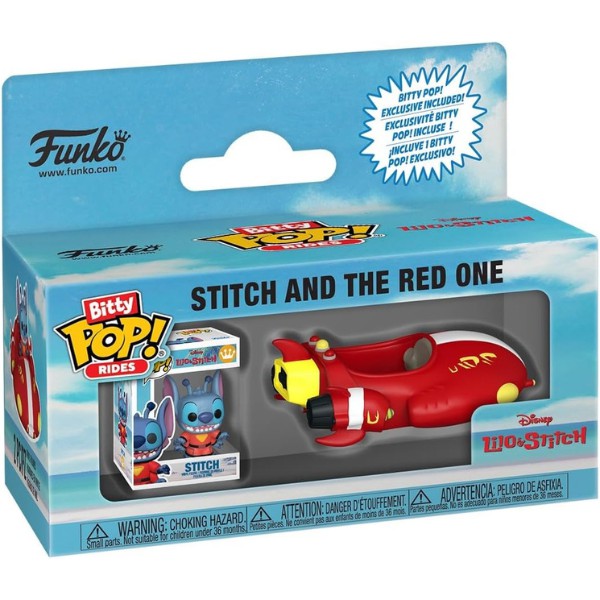 Funko Pop Bitty Ride Stitch con Nave Roja Lilo y Stitch Figura Coleccionable Mini Veh&iacute;culo Original image number null