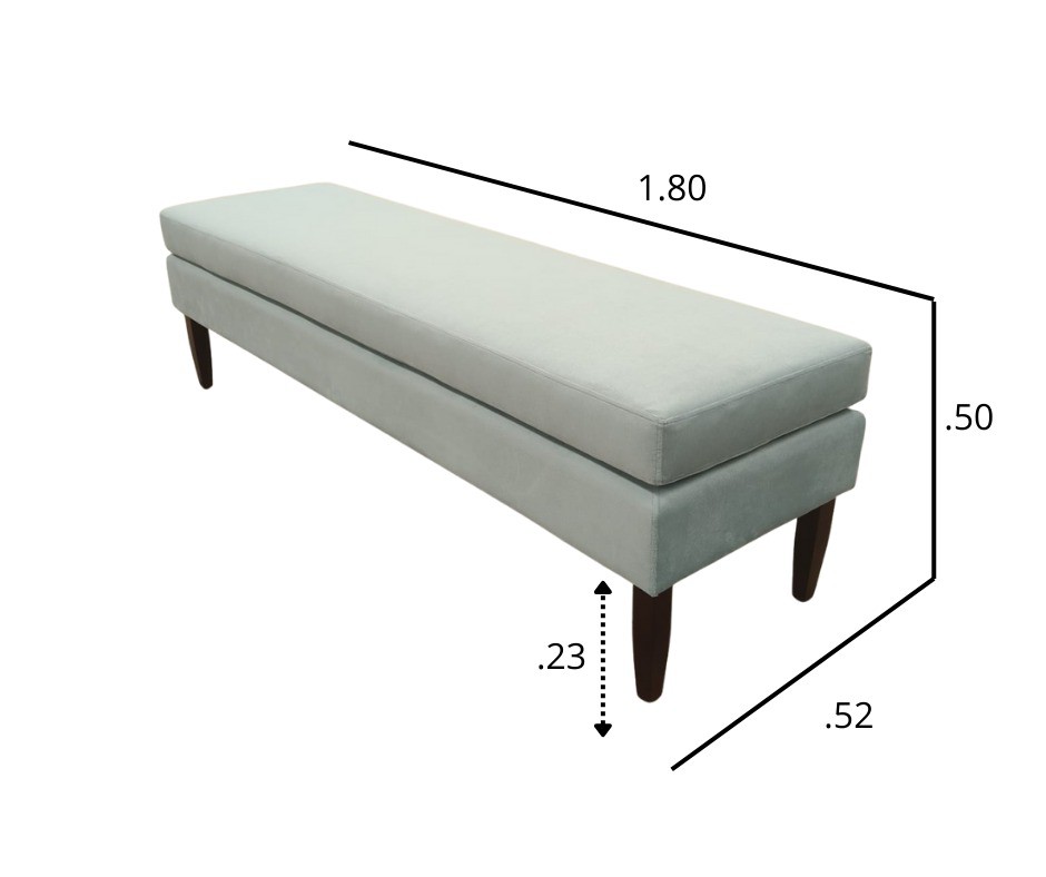 Banco Nefertiti tapizado con patas de madera by Poltrone image number null
