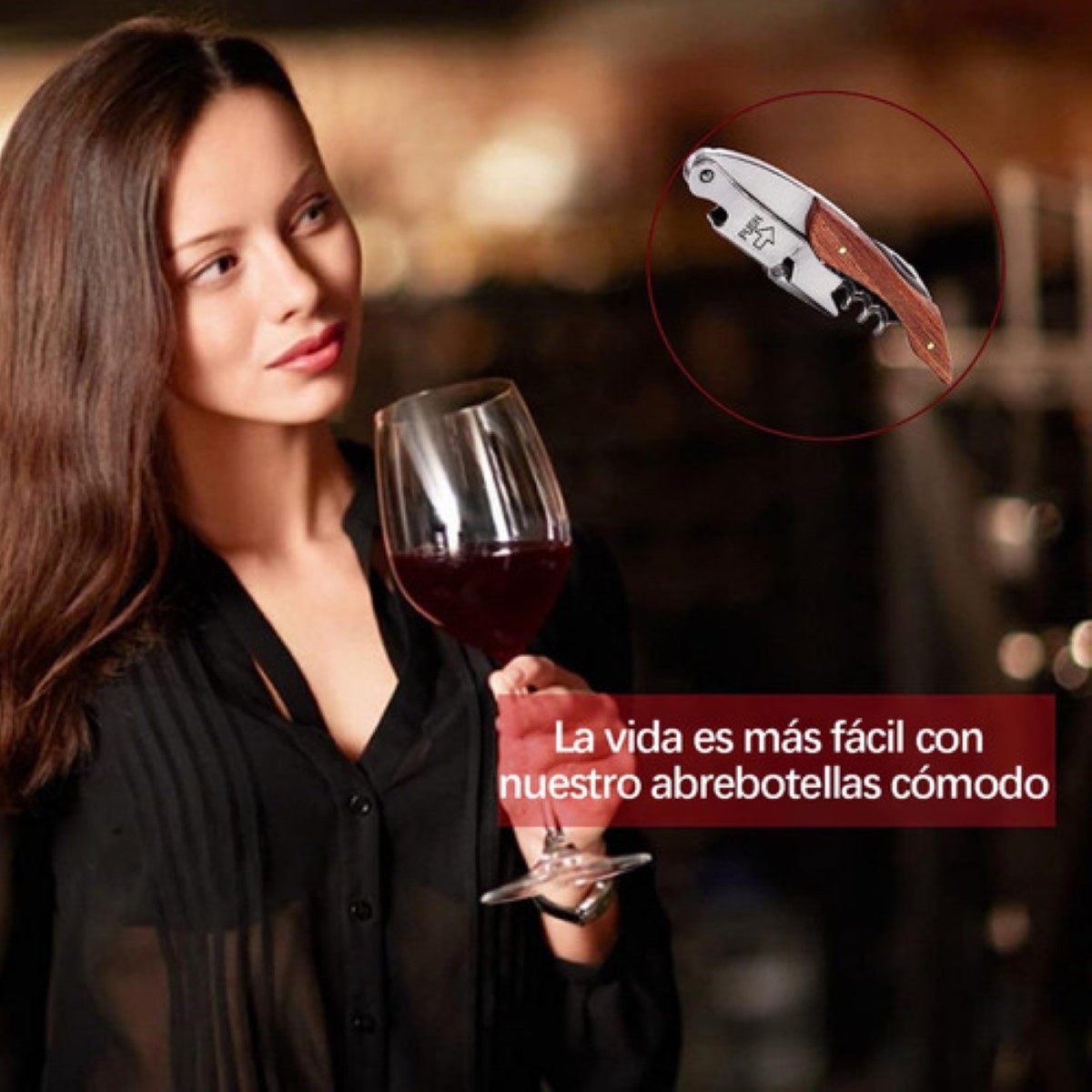 Sacacorchos Profesional Descorchador Destapador Vinos 5 Pzs CAFE CLARO image number null