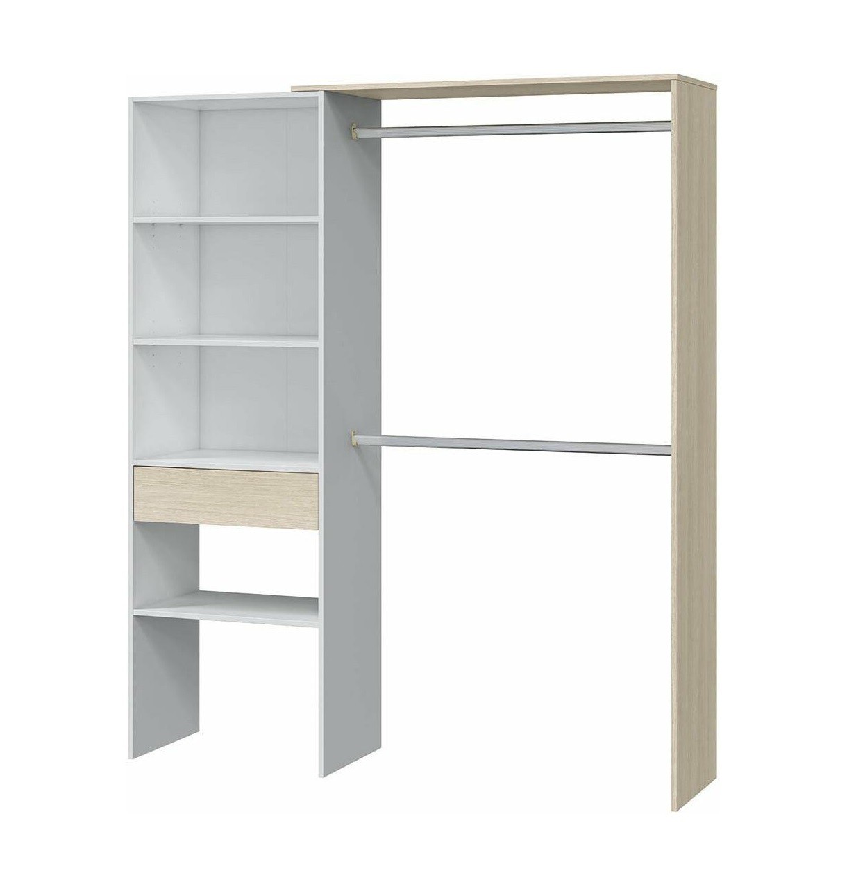 Closet abierto con un caj&oacute;n A187 Blanco con M&eacute;rida image number null