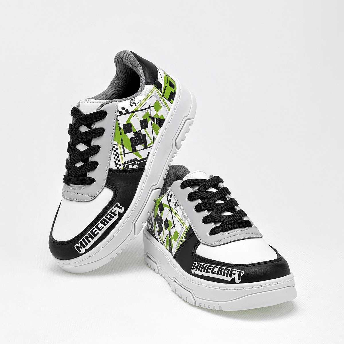 TENIS URBANO Licencias Yuyin NI&Ntilde;O EN COLOR BLANCO NEGRO GRIS MI4022 image number null