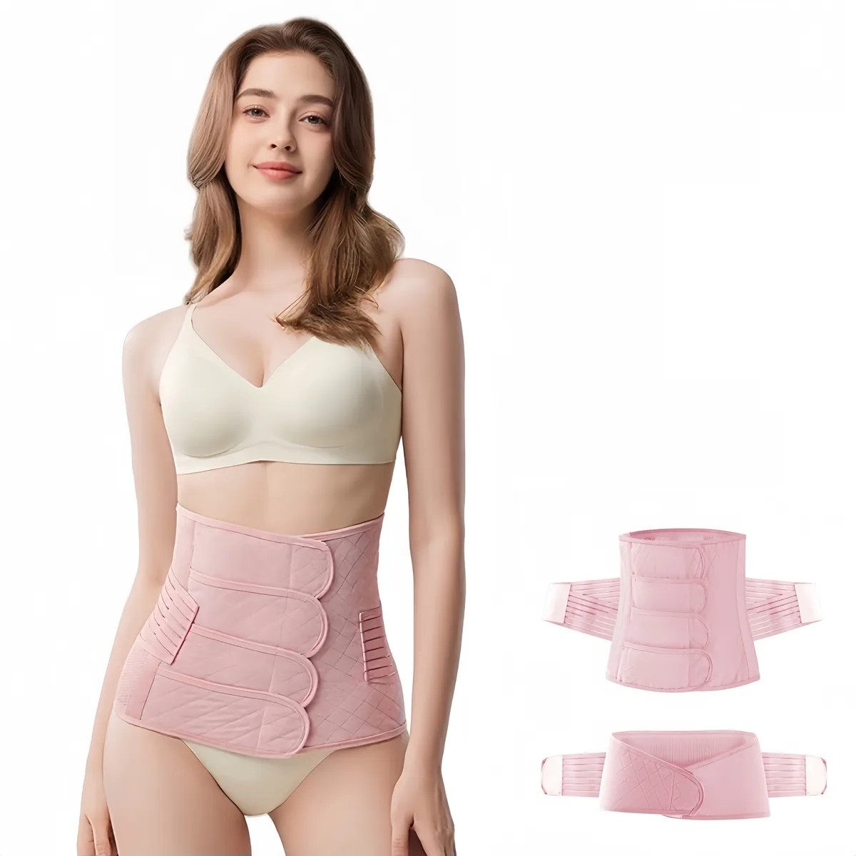 Faja Maternidad 2 En 1 Postparto Rosa Claro Talla : XL image number null