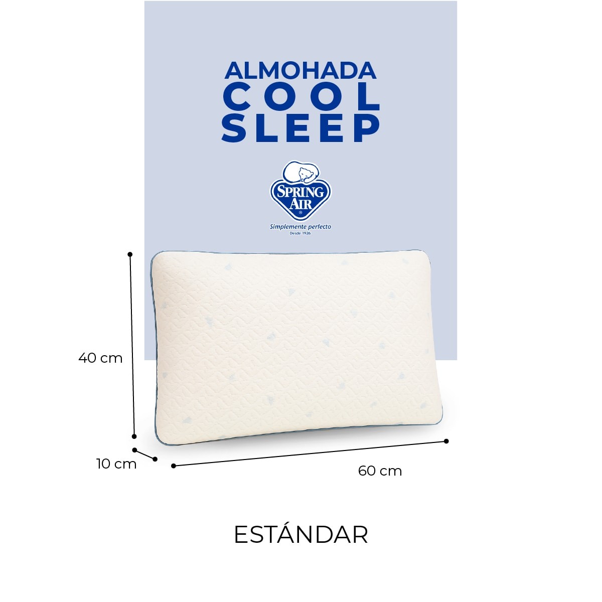 Pack 2 Almohadas Cool Sleep ,Memory Foam, Hipoalerg&eacute;nica, Fresca y Transpirable image number null