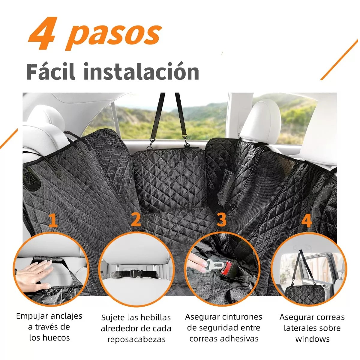 Funda Impermeable De Perro Cubre Asientos De Auto Mascotas image number null