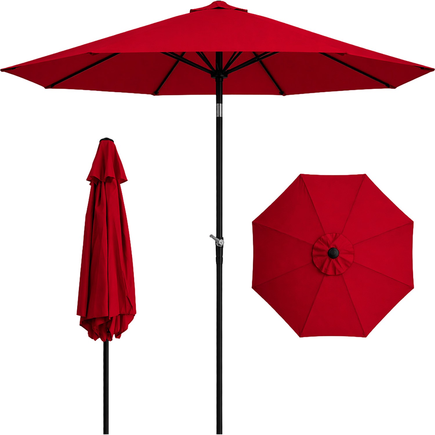 Sombrilla Jardin Playa Sol Angulo 2,70 m Diametro Exterior Roja image number null