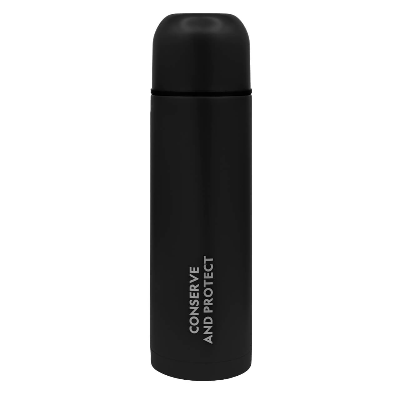Termo tipo bala Nat Geo, CONSERVE AND PROTECT, acero inoxidable de 500 ml, THNG21, negro mate image number null