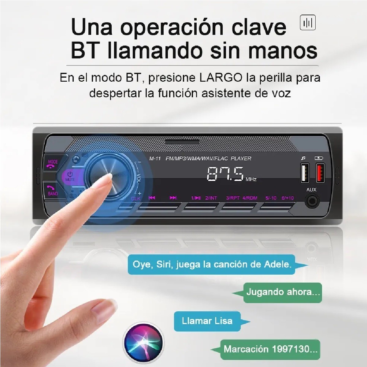 Auto Estereo Coche Reproductor Mp3 Radio Con Bt Aux Usb Sd image number null