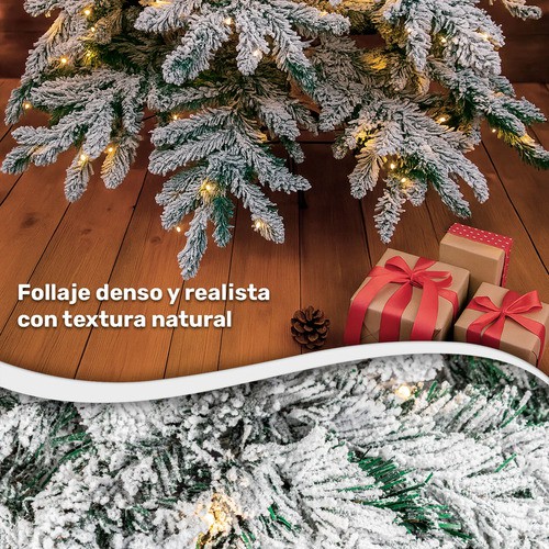 Arbol Navidad Luces Led Super Nevado Gigante 2.55m Pino Jardimex image number null