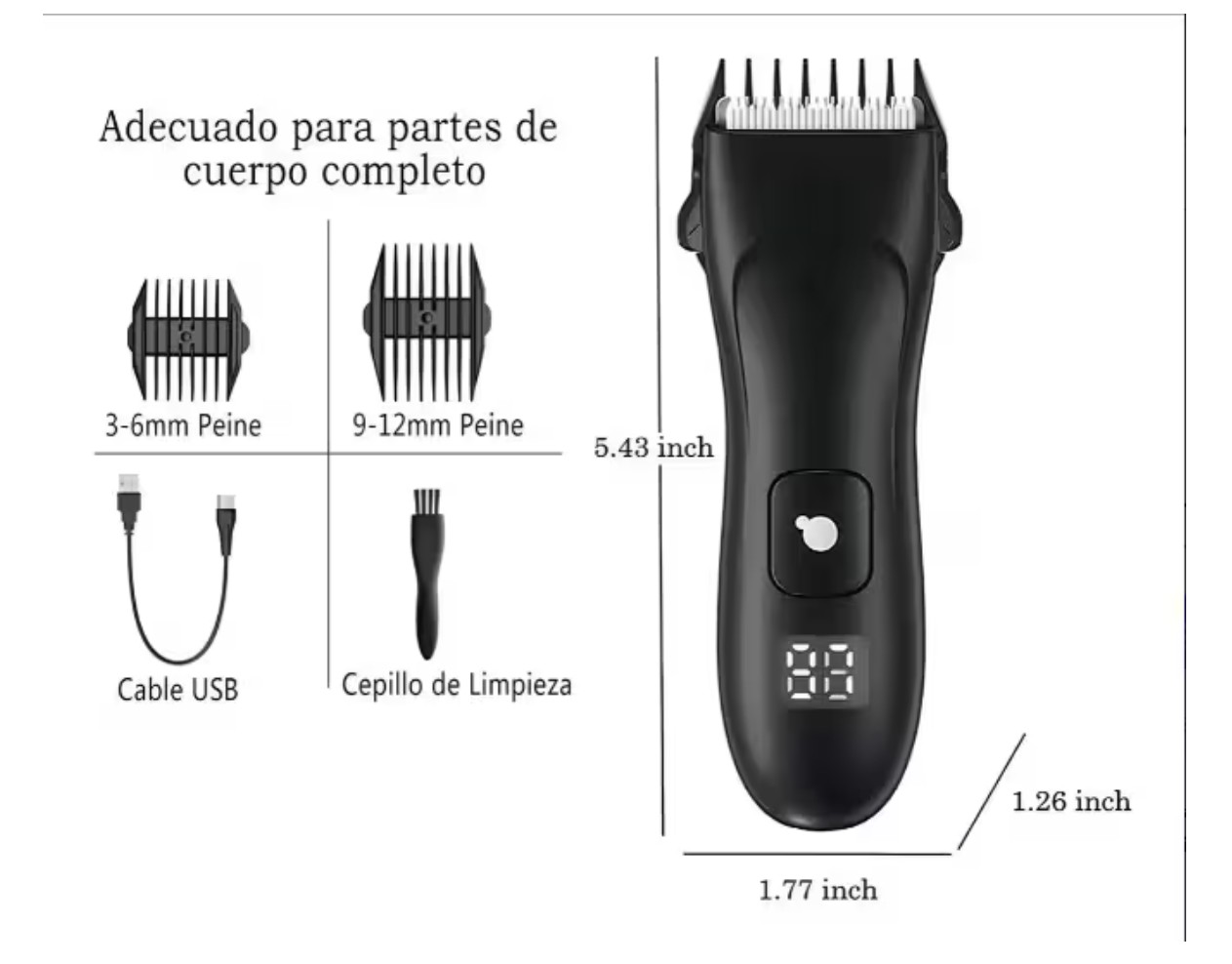 Rasuradora Corporal Hombre Cortadora Zona &Iacute;ntima image number null