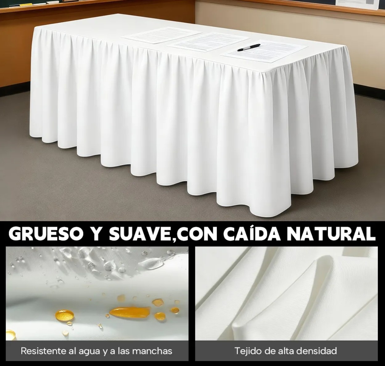 Mantel Bambalina Para Mesa De 1.80x0.73 Blanco image number null