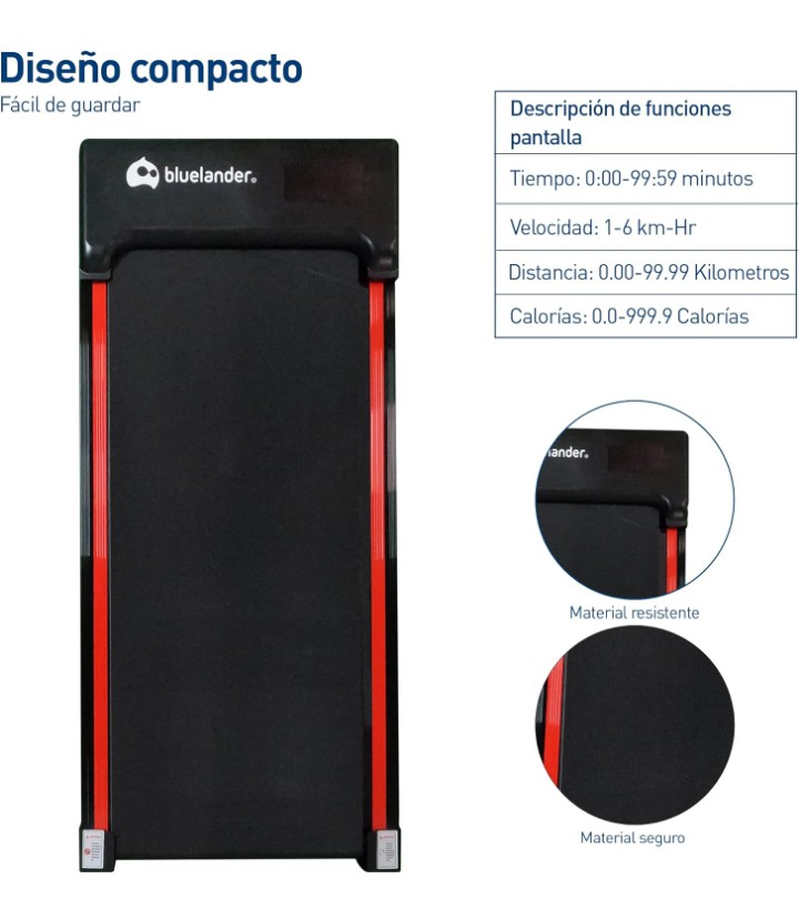 Caminadora walking pad bluelander electrica control remoto ajustable image number null