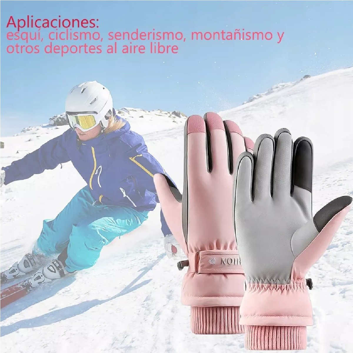Guantes Gruesos Nieve Impermeables A Prueba Viento Ciclismo image number null