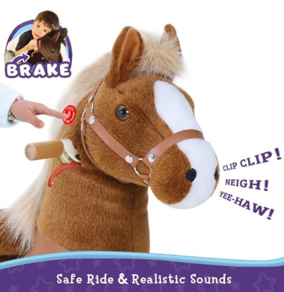 Pony para ni&ntilde;os no el&eacute;ctrico mec&aacute;nico movimiento real image number null