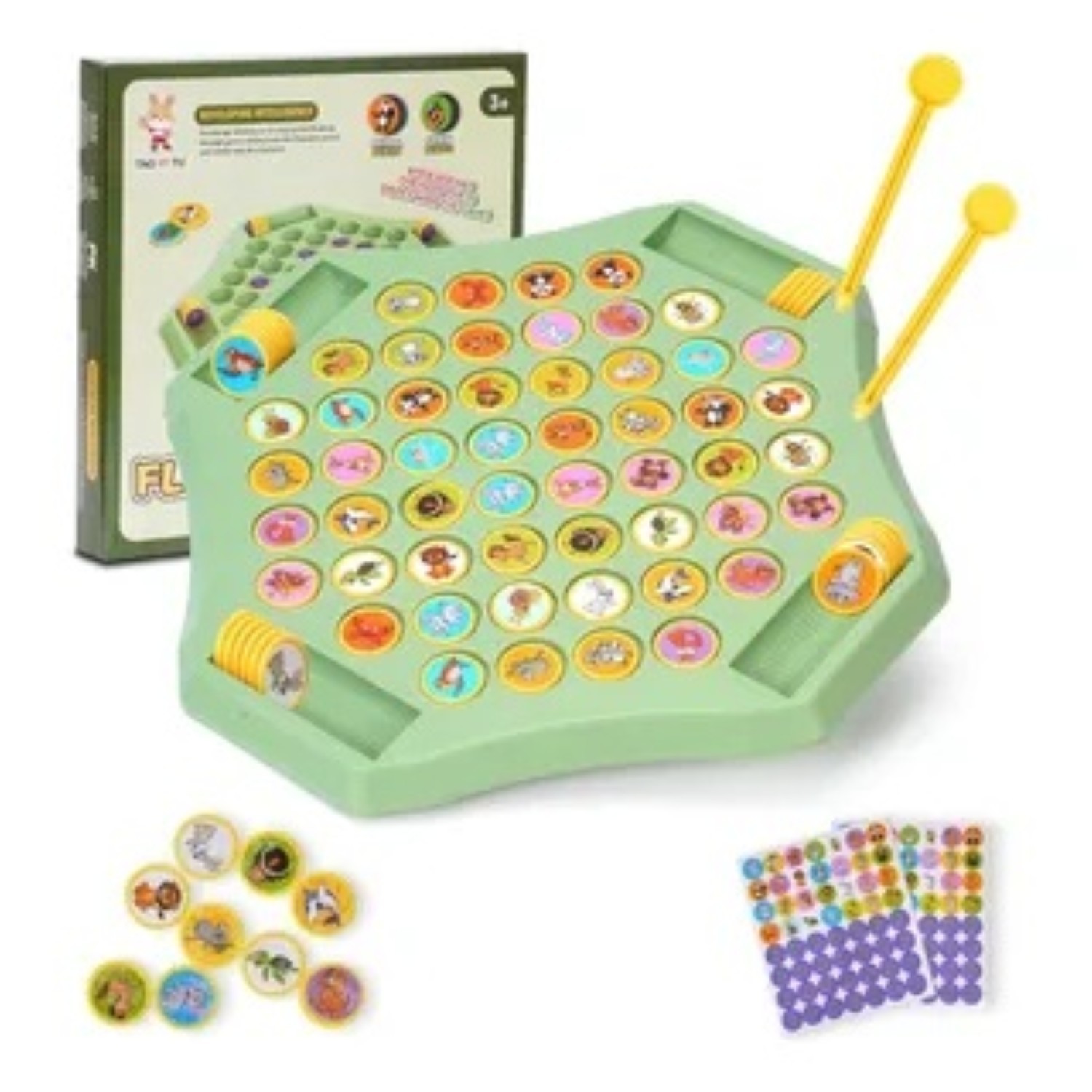 Juegos De Mesa Ni&ntilde;os Encuentra El Mismo Patr&oacute;n-animal+fruta Verde image number null