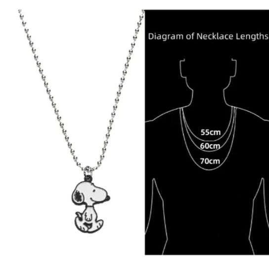 Collar Y Pulsera Con Colgante Ajustable De Snoopy image number null