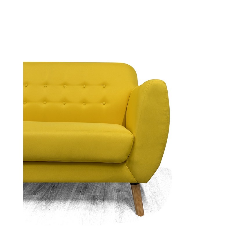 Sofa de 2 plazas Vara Amarillo - Kessa. image number null