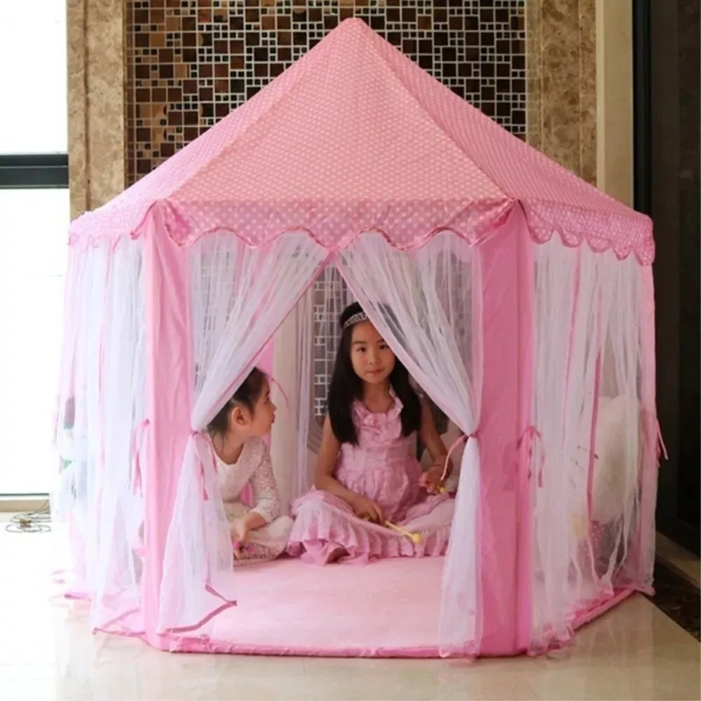 Castillo Carpa Casa Princesa Ni&ntilde;os Juego Tienda Port&aacute;til Pro. image number null