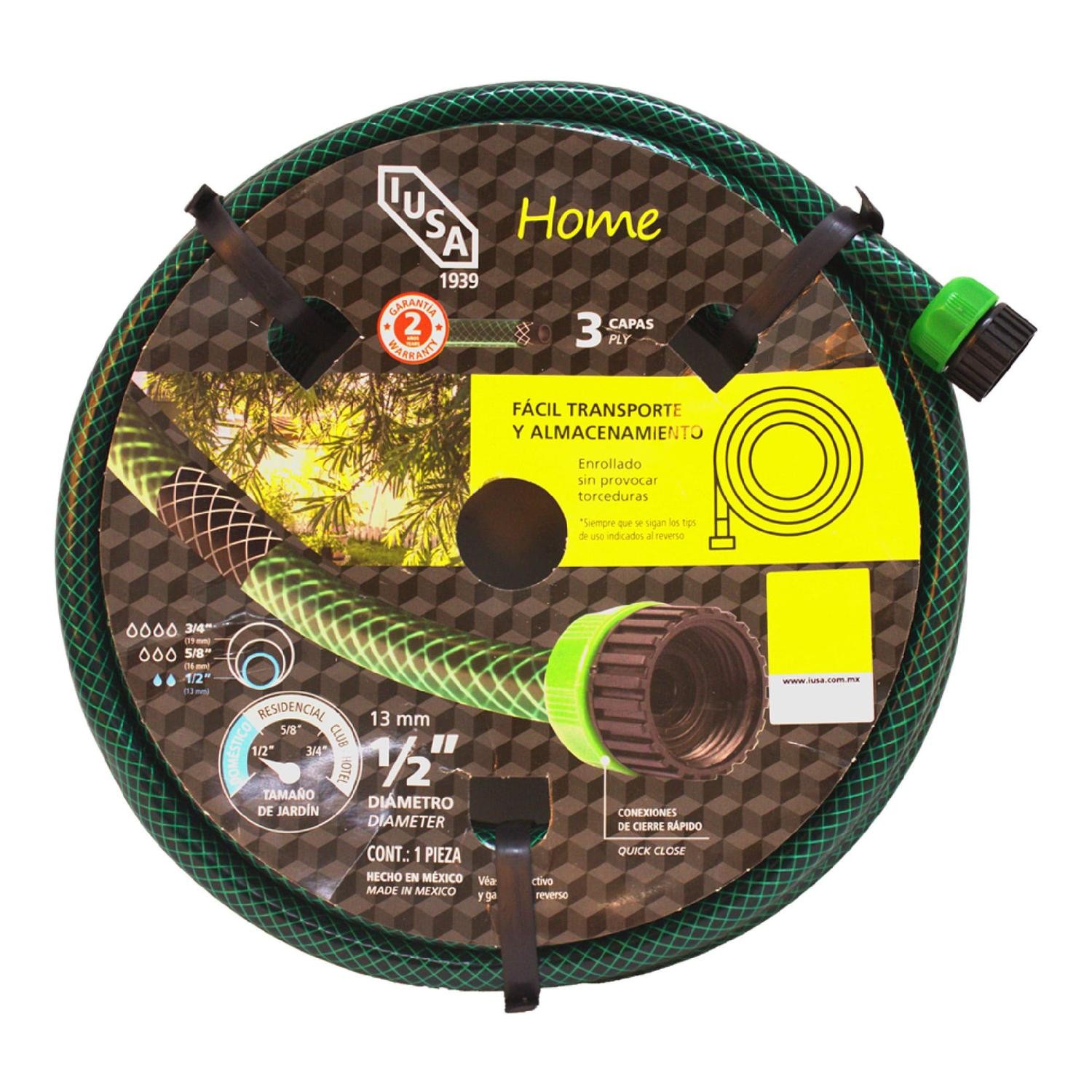 Manguera 20m Home Tricapa 1/2&rdquo; con Conexiones Pl&aacute;sticas image number null