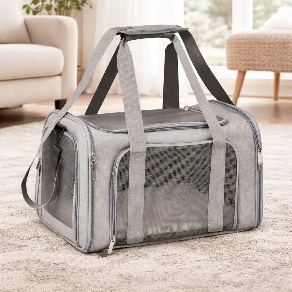 Transportadora Bolsa De Mascotas Plegable GRIS image number null