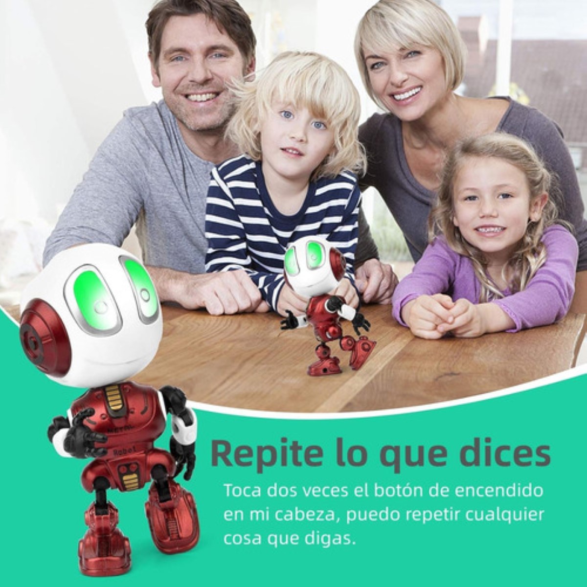 Robot De Juguete Parlante Recargable De Metal Para Ni&ntilde;os rojo blanco image number null