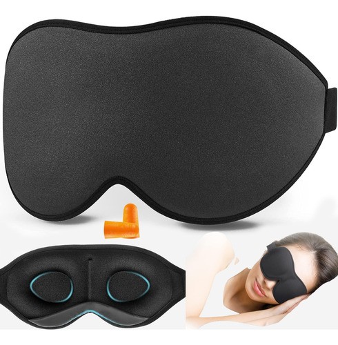"Antifaz Para Dormir 3d Anti-luz M&aacute;scara De Ojos Para Sue&ntilde;o negro " image number null