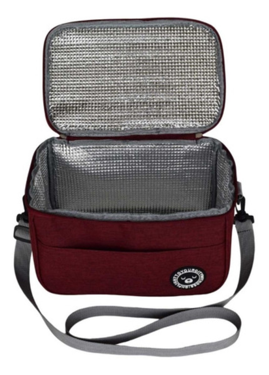 Bolsa Lonchera T&eacute;rmica Para Trabajo Escolares Hombre Y Mujer Rojo Fuerte image number null