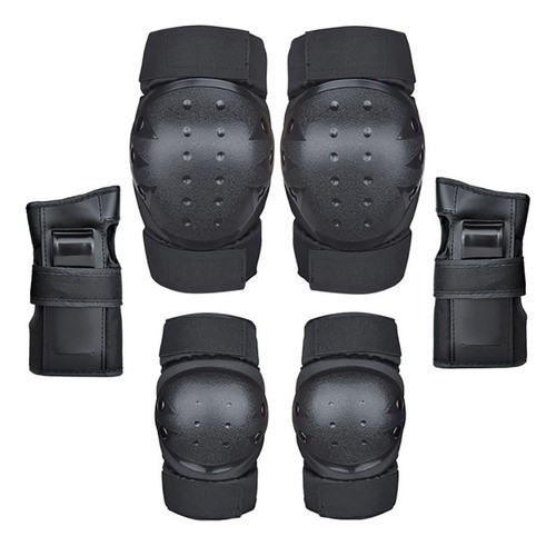 "6pcs Rodilleras Coderas Y Mu&ntilde;equeras Protecci&oacute;n Para Adulto negro ". image number null