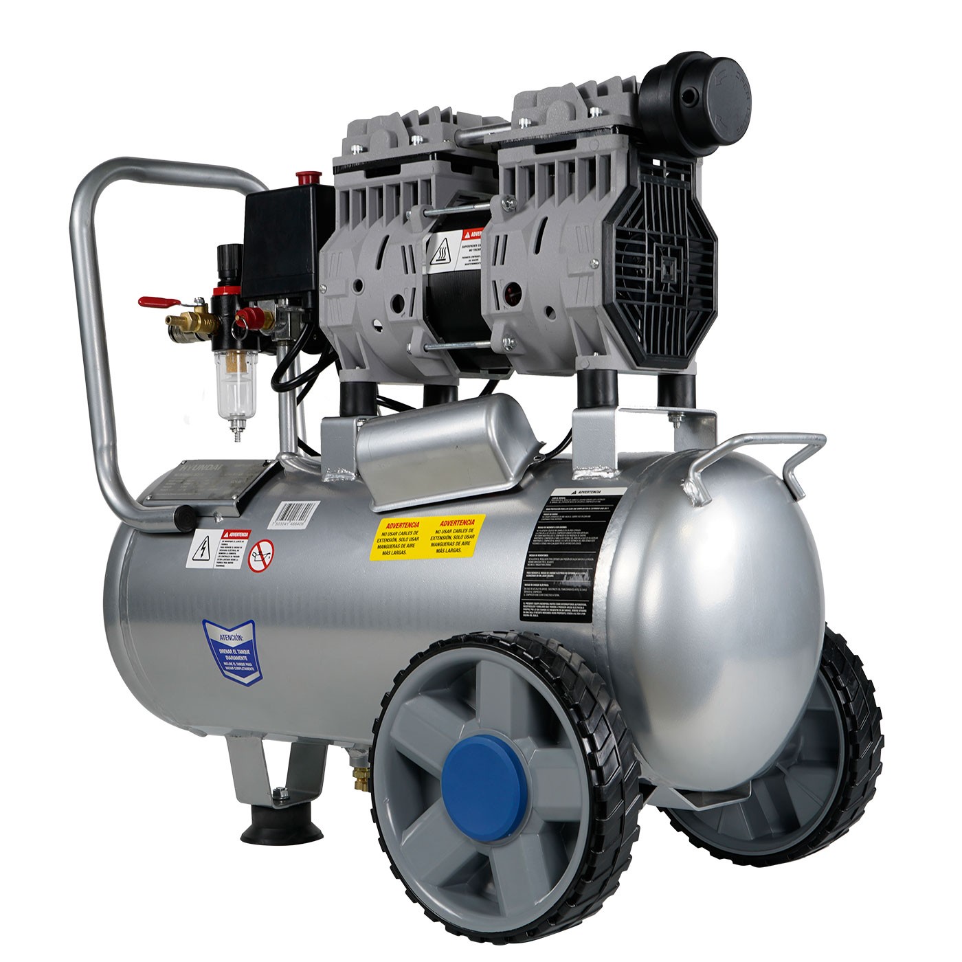 Compresor de Aire El&eacute;ctrico 0.75 Hp Hyundai 25 Litros 110v-60hz - HYK2525 image number null