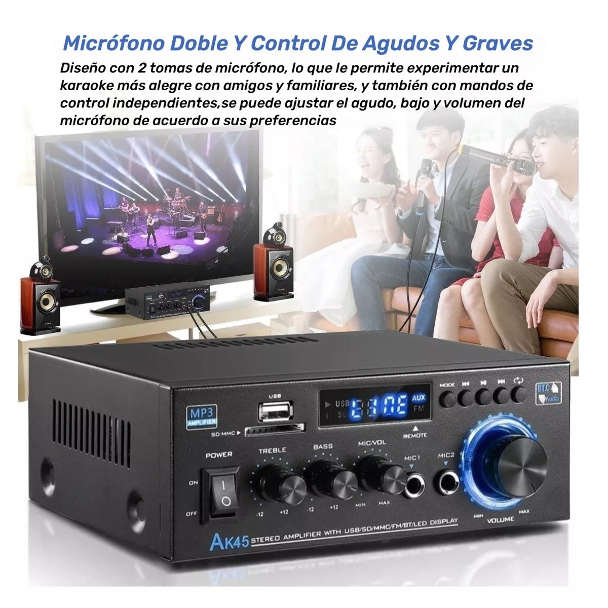 Amplificador De Audio 600w Con Bluetooth Para Auto. image number null
