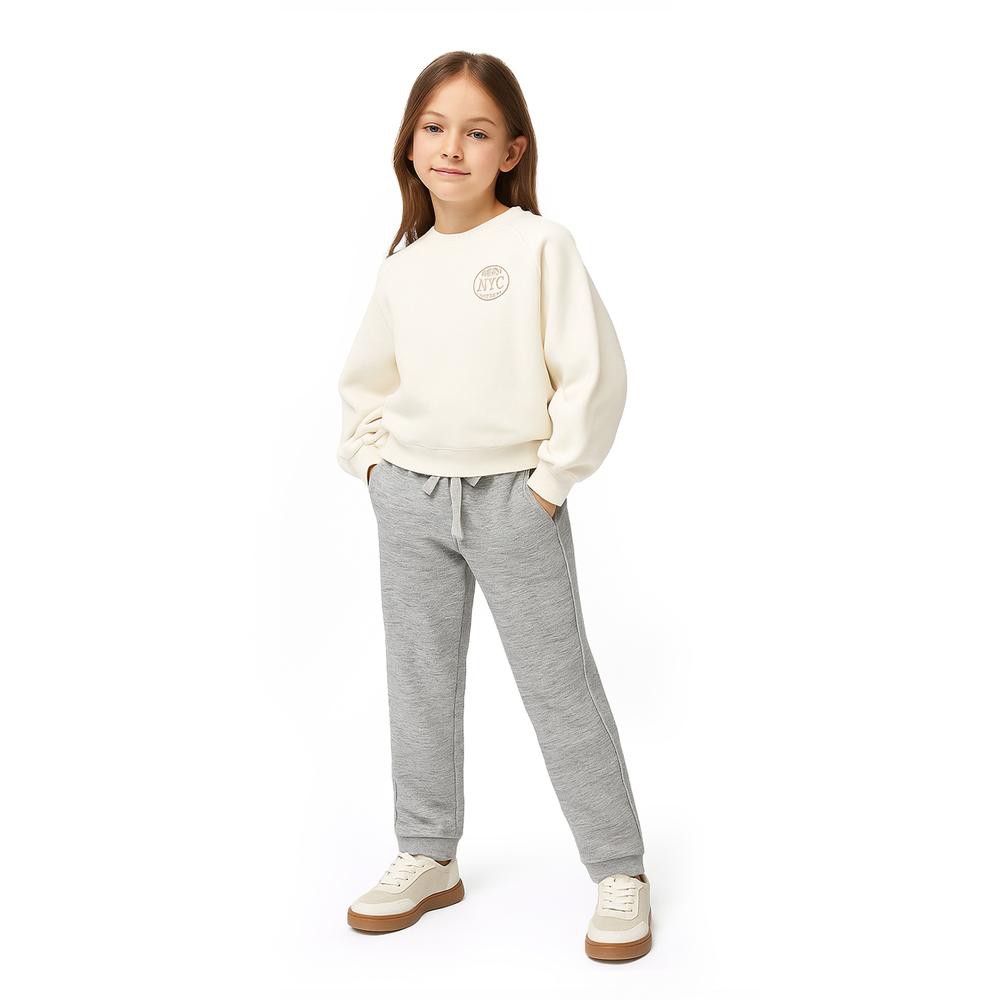 Pantalon jogger afelpado para ni&ntilde;a / Kids 992501 (Gris) image number null