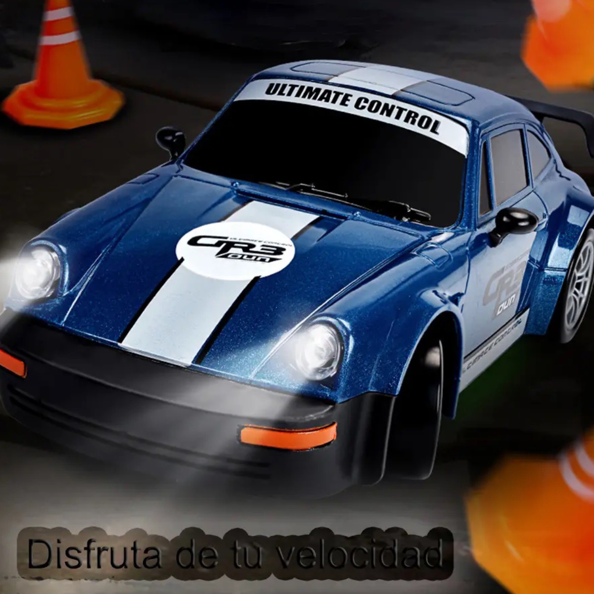 Carro De Control Remoto 4x4 Con Luces 2.4ghz Azul Oscuro image number null