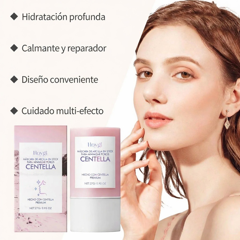 Hoygi Mascarilla de Arcilla Stick Centella 27g Minimiza Poros ,Hidrata y Calma la Piel Sensible, K-Beauty image number null