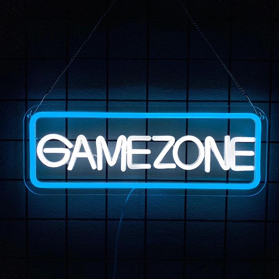 Letrero LED Ne&oacute;n Game On / Game Room Gamer USB Decoraci&oacute;n Cuarto Gaming, Pared Sala Juegos Dormitorio Regalo Gamer image number null