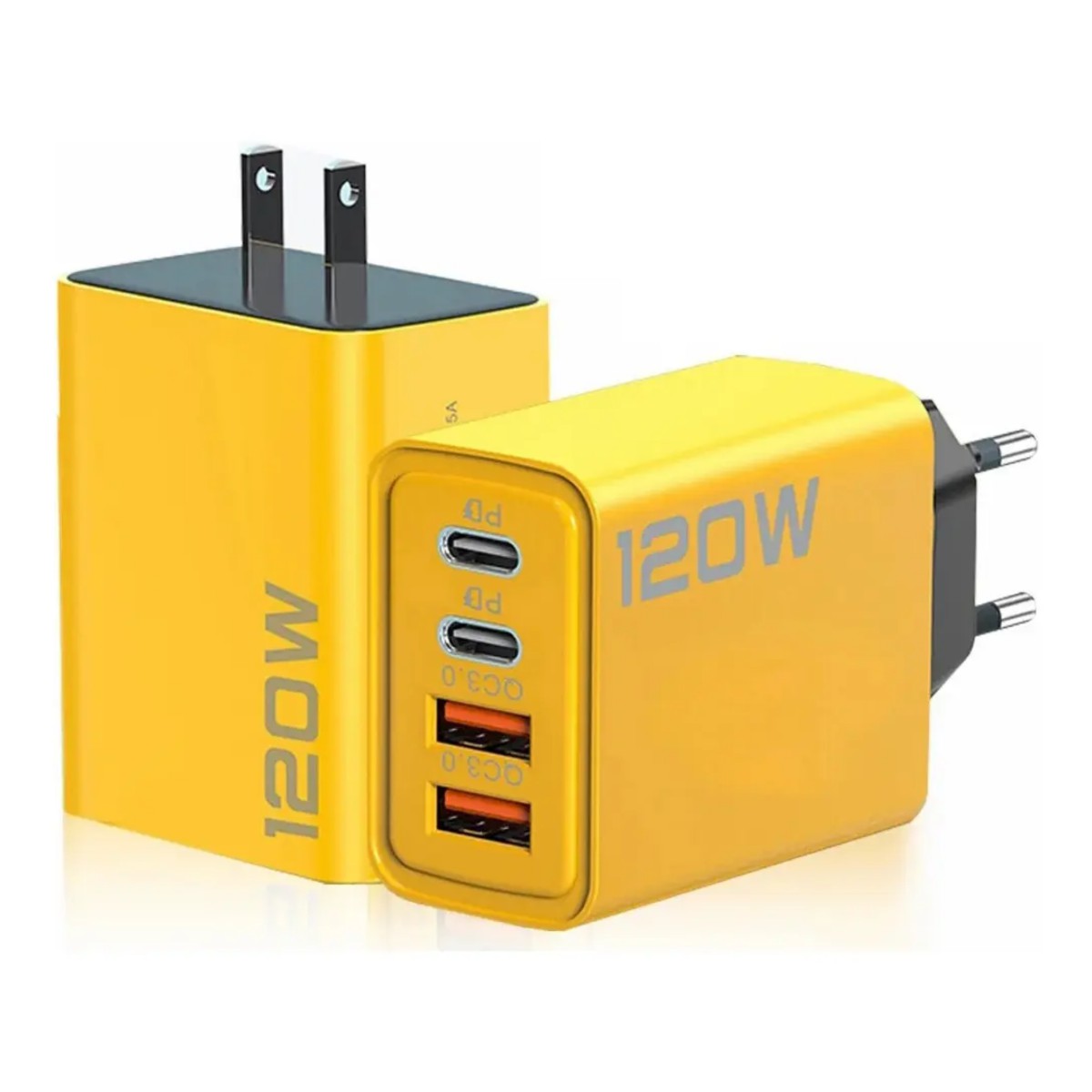 Cargador R&aacute;pido USB Doble 120W Tipo-C PD Cargador image number null