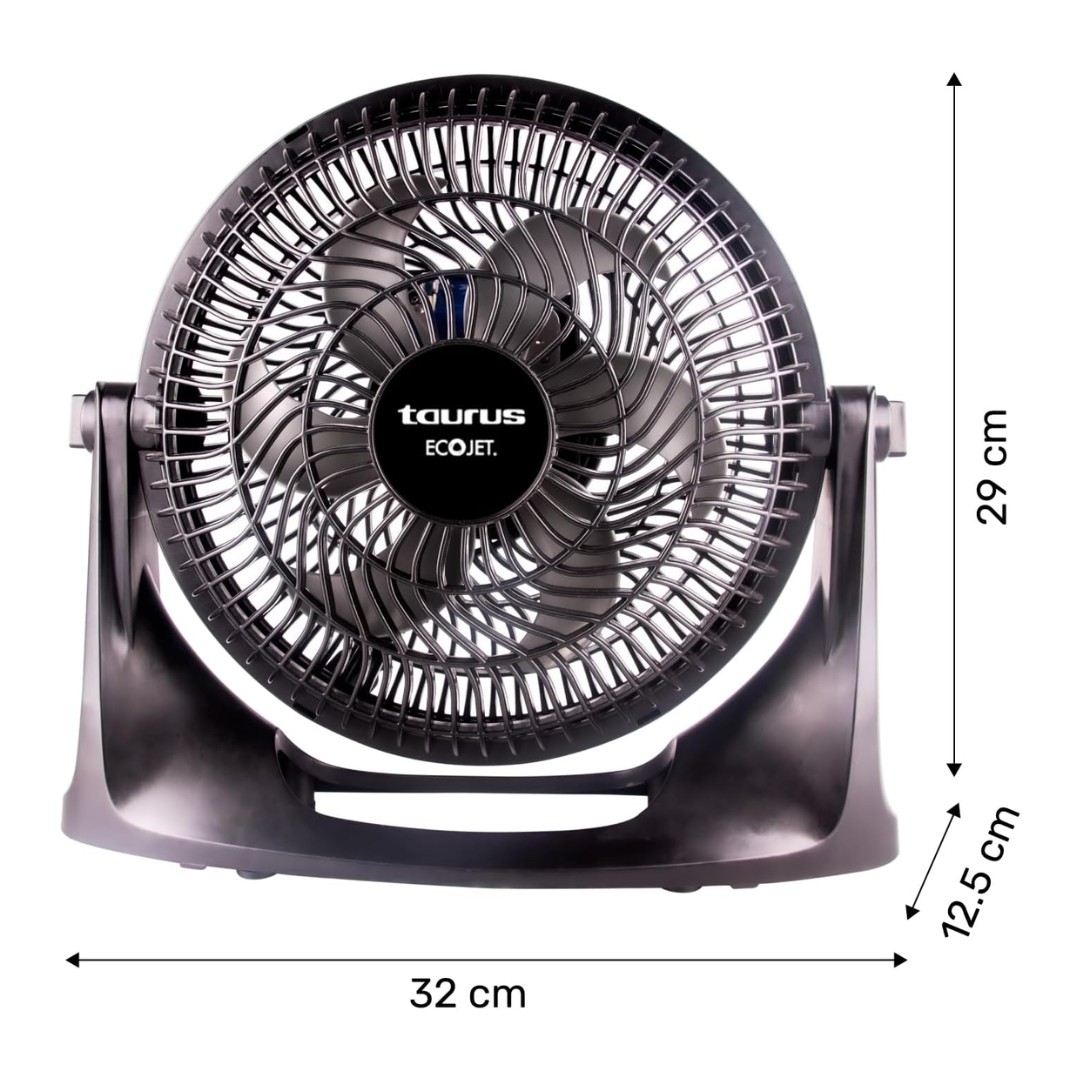 TAURUS OASIS Ventilador de Escritorio 10 Pul. | 2 en 1: Mesa y Pared | 30% Mas Flujo de Aire y Menos Ruido image number null