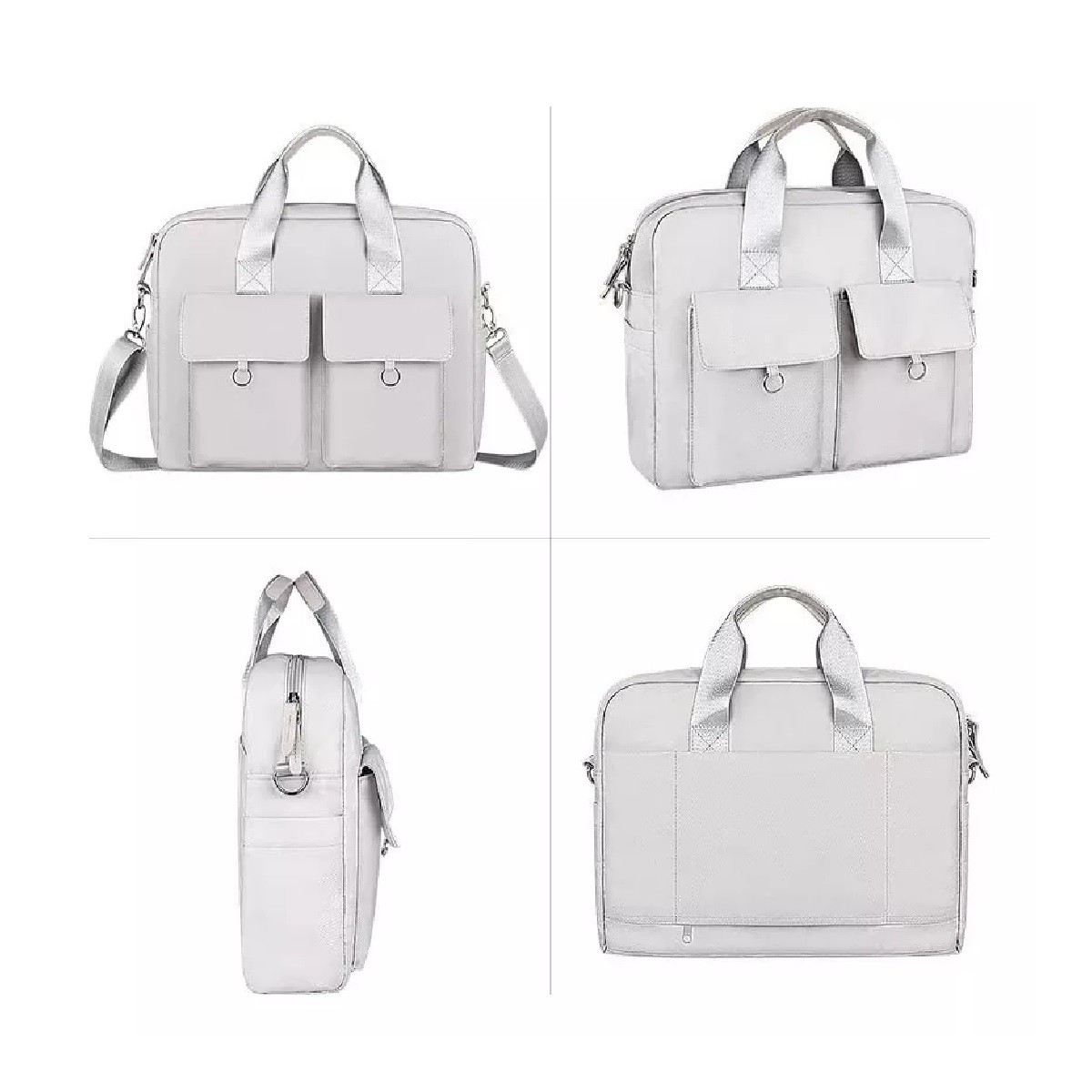 Impermeable Maletin Bolsa Para Laptop De 15.6inch Dama Mujer Gris. image number null