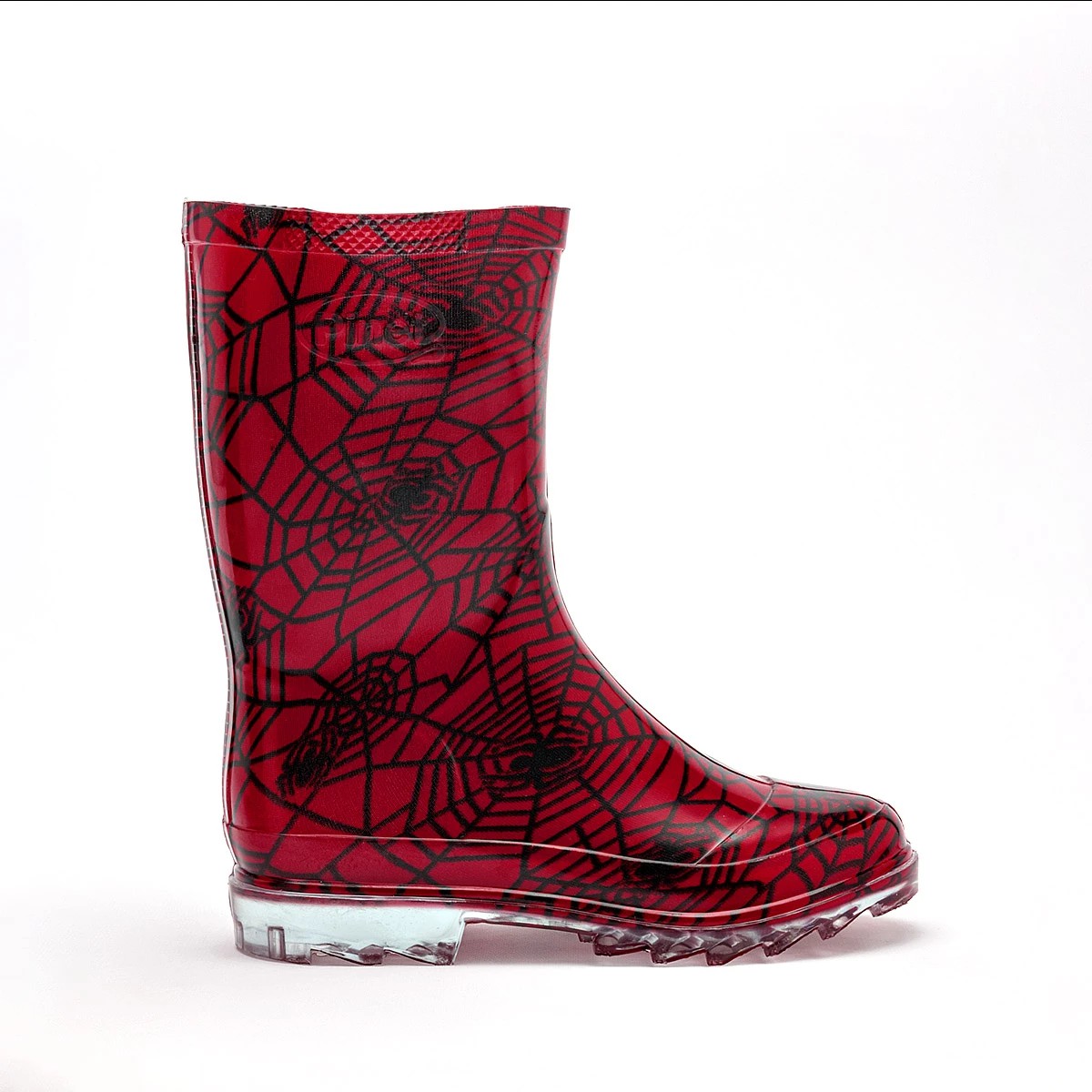 ZAPATO LLUVIA Pinet NI&Ntilde;O PTELARANA COLOR ROJO NEGRO image number null
