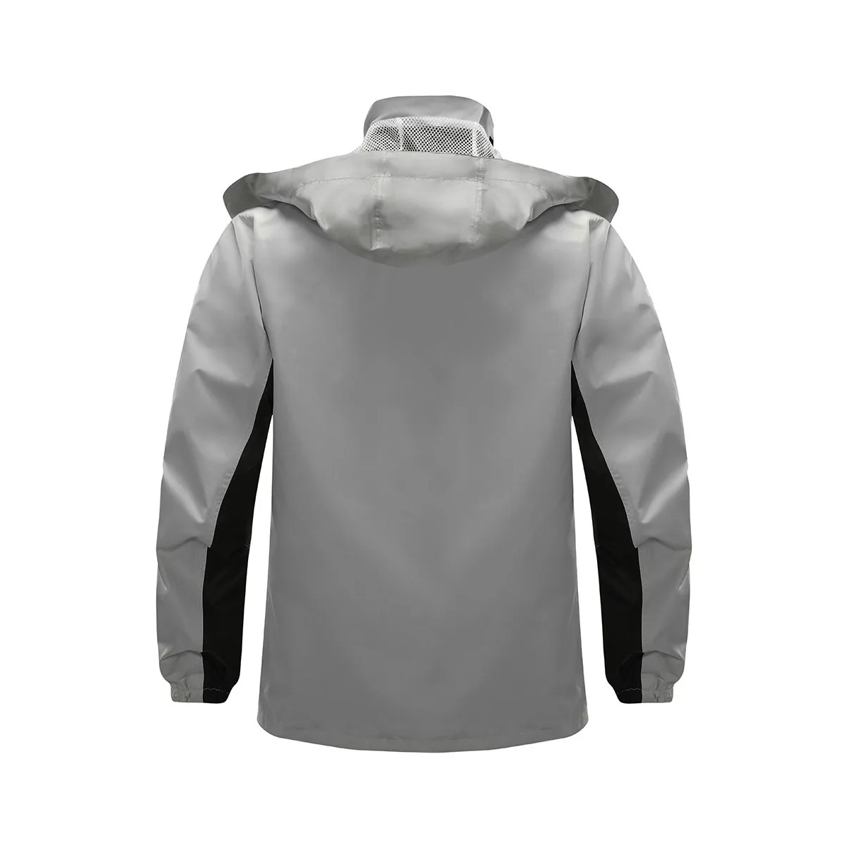 Impermeable De Seguridad Reflectante Con Capucha Para Moto Gris Talla XL image number null