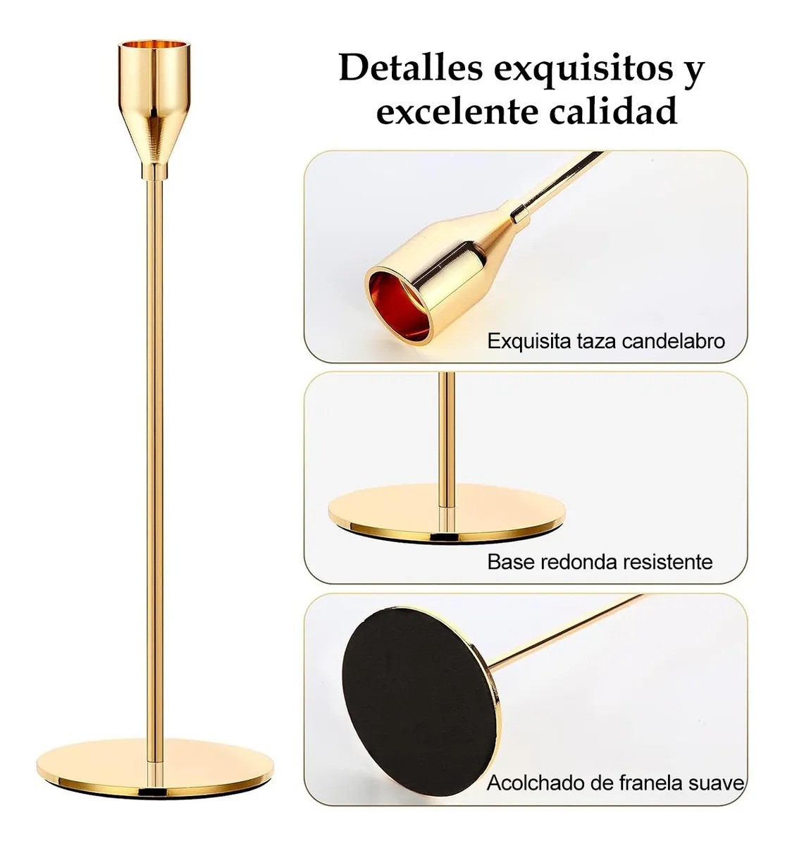 6pcs Candelabro Metal Adorno Portavela Boda Decoration Mesa image number null