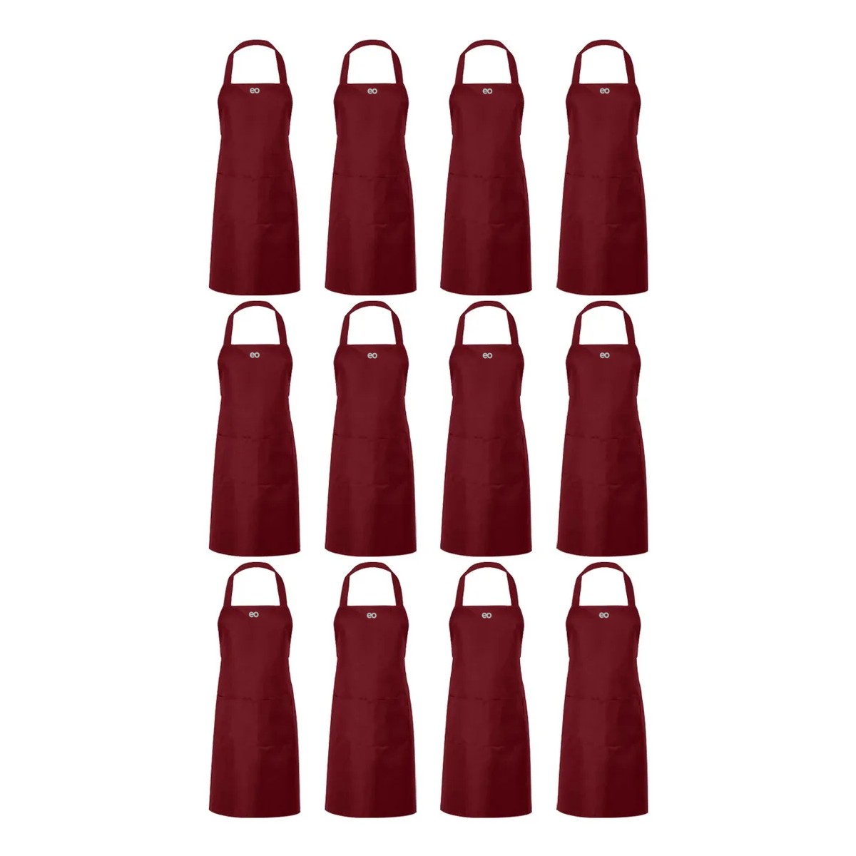 12 Pzs Mandil Delantal Para Chef Meseros Barber&iacute;a Pintores Rojo image number null