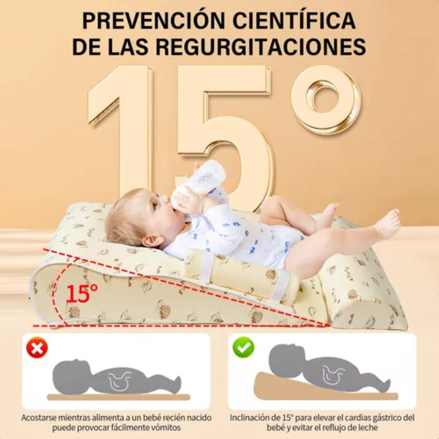 Colch&oacute;n Infantil Soporte Para Cuna Amarillo image number null