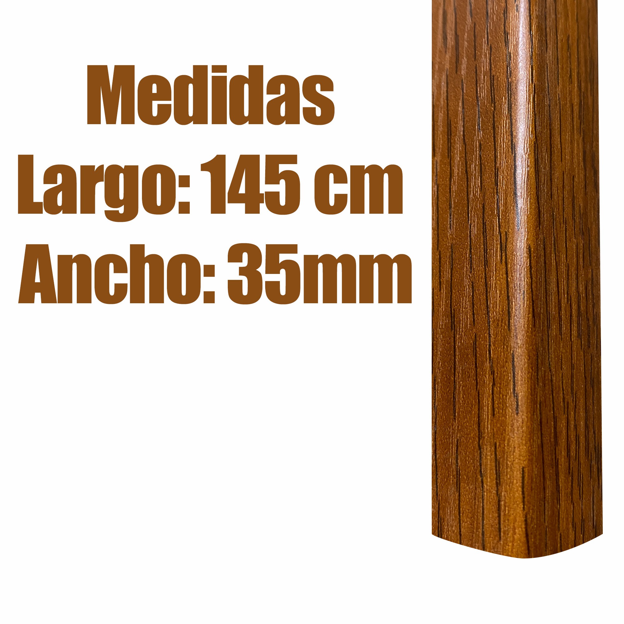 Esquinero Lambrin Decorativo 3 Pcs 145 Cm Estilo Madera Wpc image number null