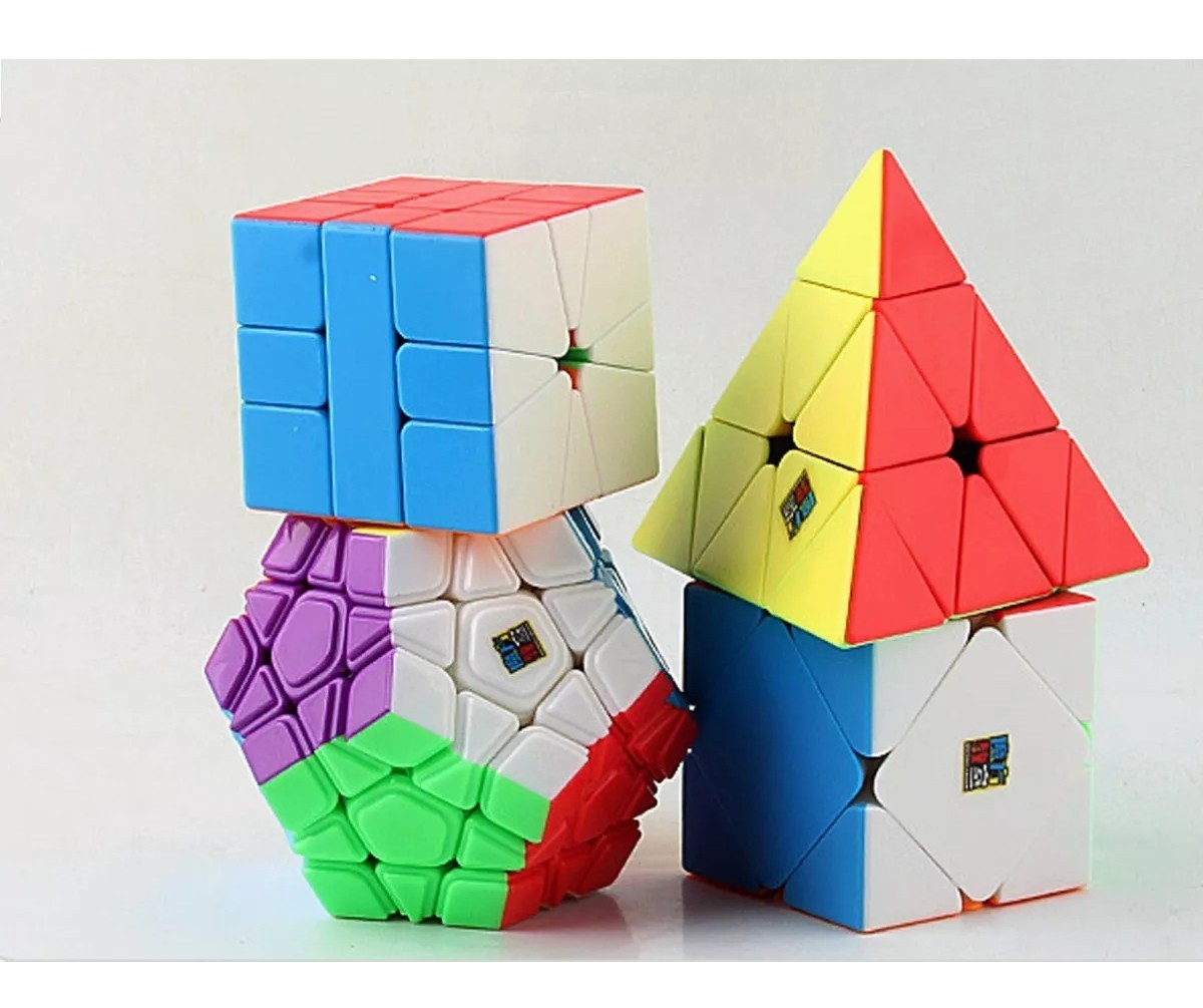 Paquete 4 Cubos Rubik Moyu Megaminx + Skewb Colores image number null