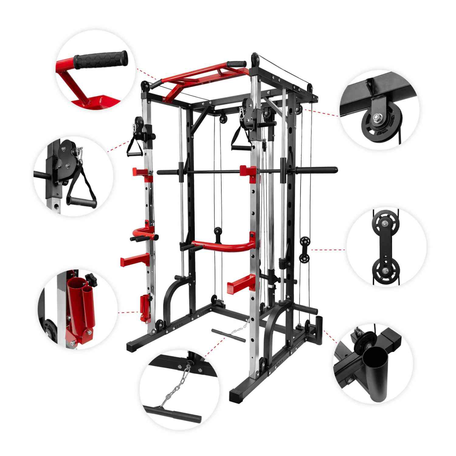 Jaula Smith Gimnasio Multifuncional Power Rack Poleas image number null