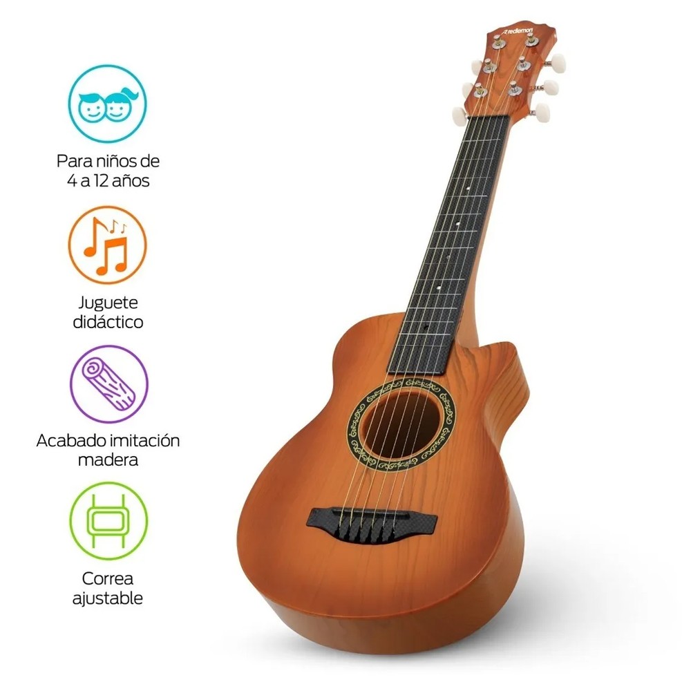 Guitarra Para Ni&ntilde;os De 4 A 12 A&ntilde;os Juguete Regalo Redlemon. image number null