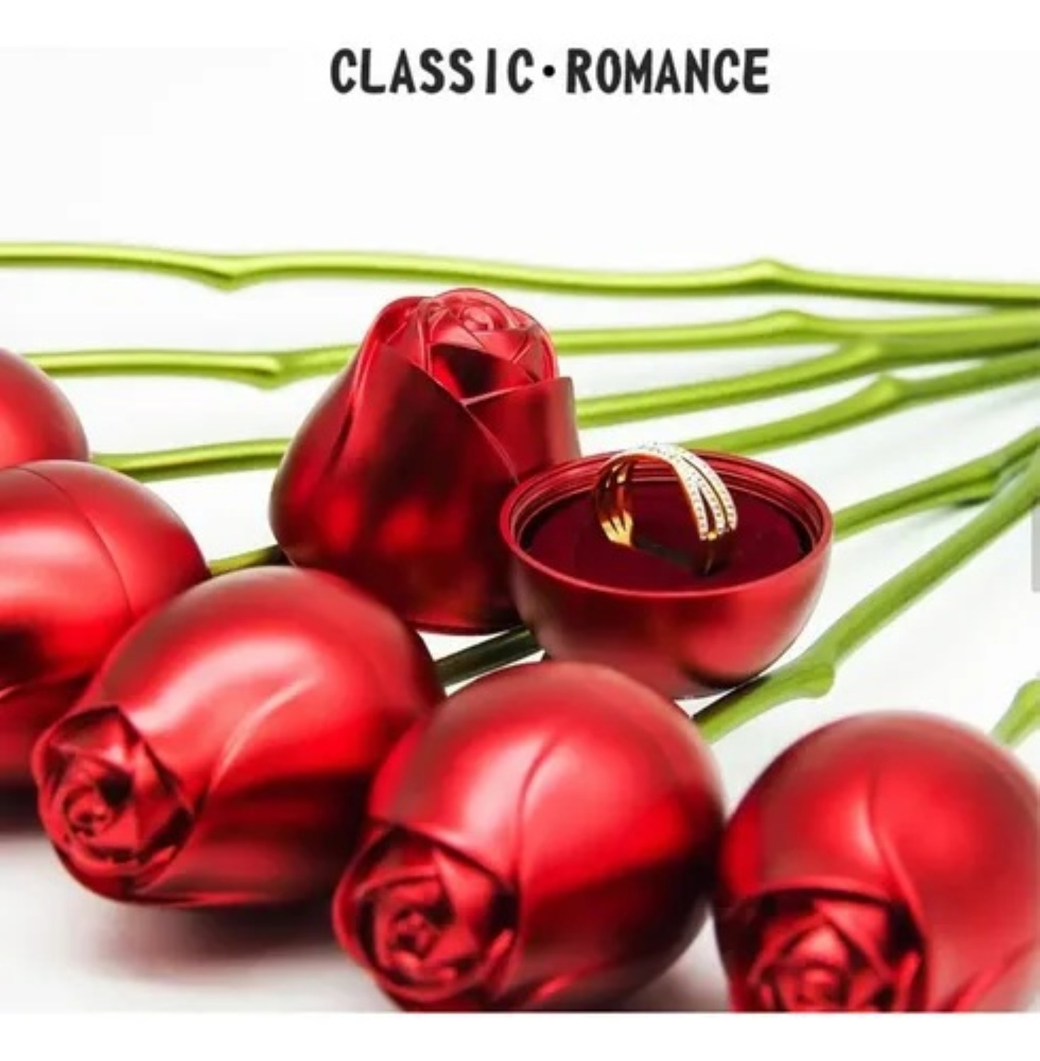 Rosas Exquisita,regalos Para Mujeres,regalos De San Valent&iacute;n plata rojo image number null