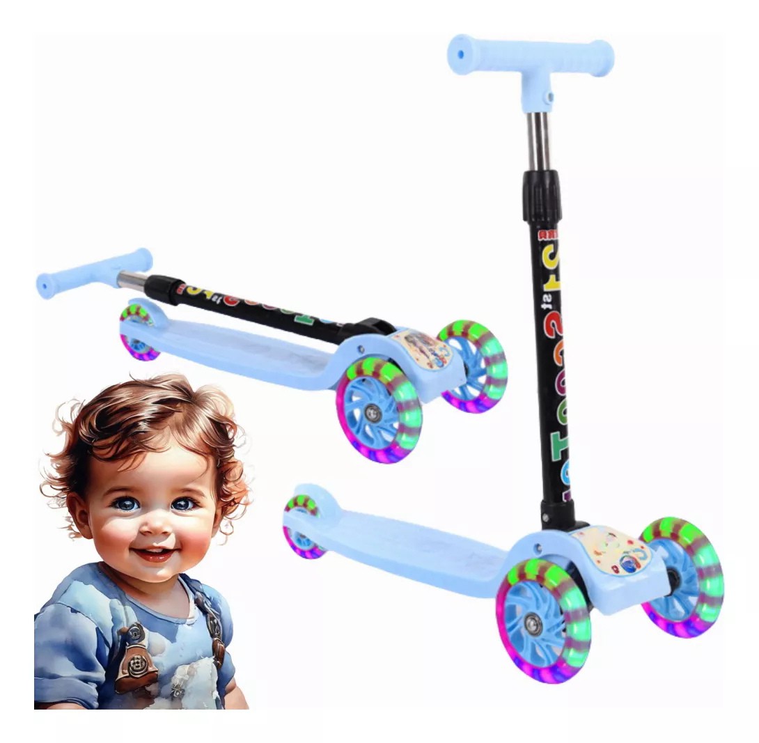 Scooter Ni&ntilde;os Monopat&iacute;n De Pie Plegable Con Luces image number null